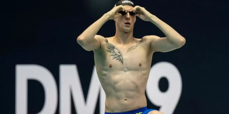 Schwimm-Weltmeister Florian Wellbrock hat bei den deutschen Meisterschaften seinen dritten Titel gewonnen. Foto: B. Thissen