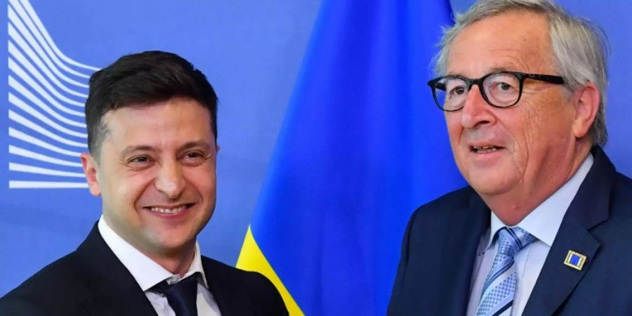 Selenskyj und EU-Kommissionspräsident Juncker