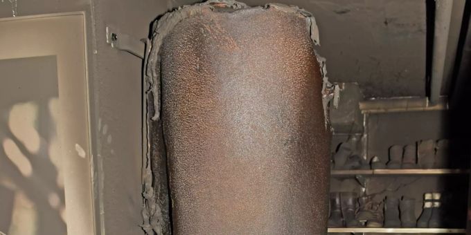 Waschküche steht in Brand. Waschküche steht in Brand.