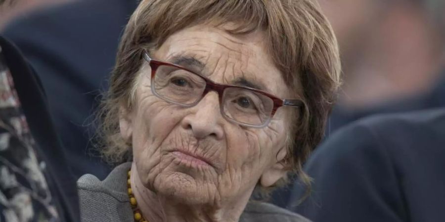 Agnes Heller im Juni 2019 bei einer Gedenkstunde für Anne Frank in der Frankfurter Paulskirche. Foto: Boris Roessler