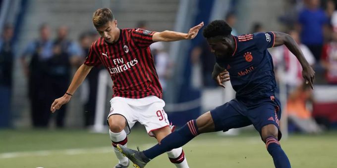 Daniel Maldini bei seinem Debüt für den AC Milan. Daniel Maldini AC Milan