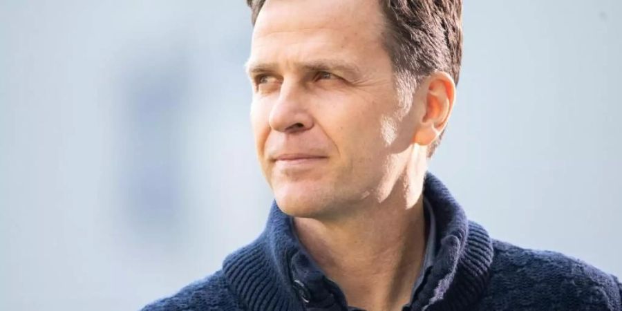 Oliver Bierhoff lobte die Arbeit der Bundestrainerin. Foto: Sebastian Gollnow