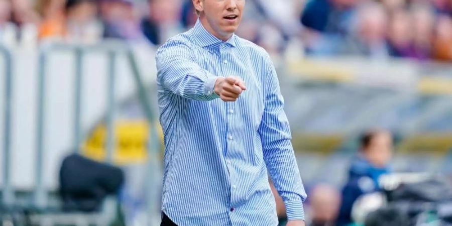 Ex-Hoffenheim-Trainer Julian Nagelsmann startet mit seinem neuen Team RB Leipzig in die Saison. Foto: Uwe Anspach