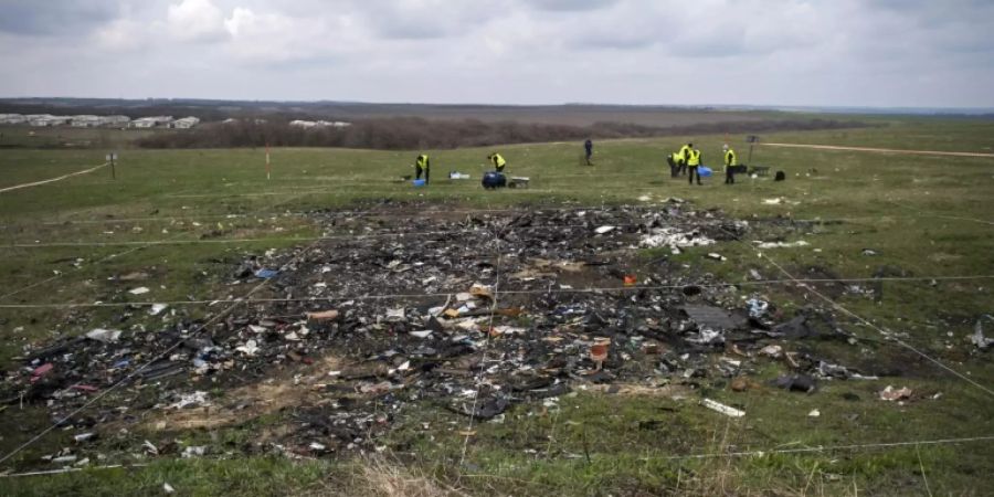 Die Absturzstelle von Flug MH17 in der Ostukraine