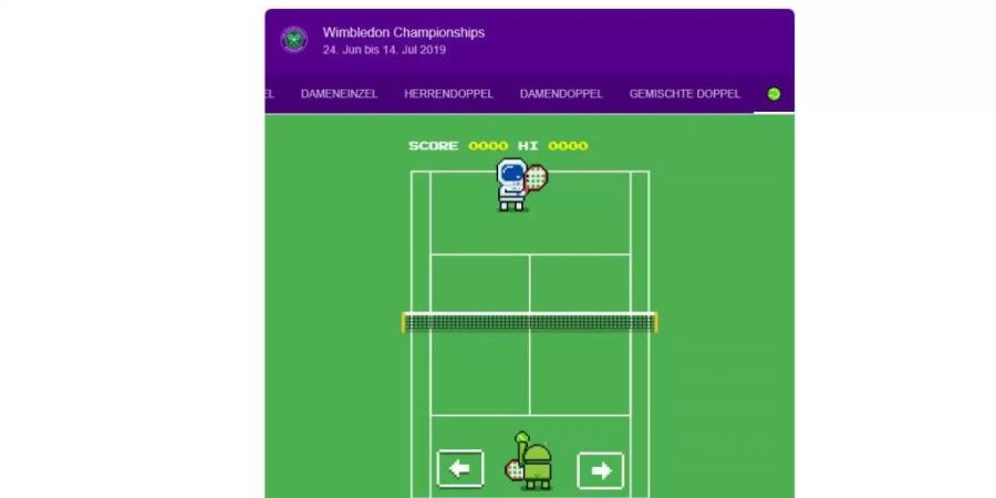 Google Wimbeldon Easter Egg