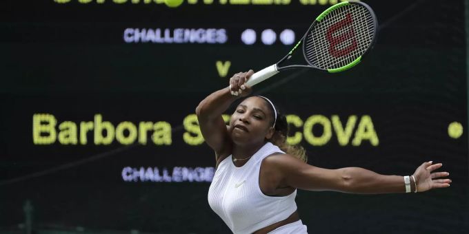 Mit tänzerischer Leichtigkeit zog Serena Williams in den Final in Wimbledon ein. Wimbledon Serena Williams