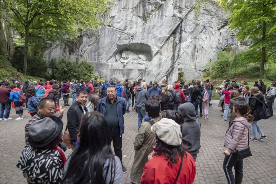 Natürlich durfte ein Besuch beim Löwendenkmal nicht fehlen.