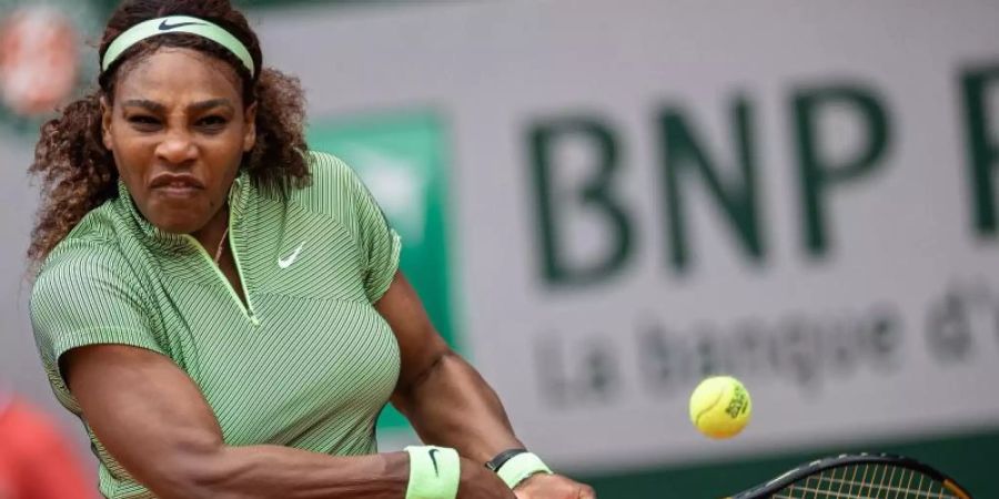 Ist bei den French Open eine Runde weiter: Serena Williams in Aktion. Foto: Aurelien Morissard/XinHua/dpa