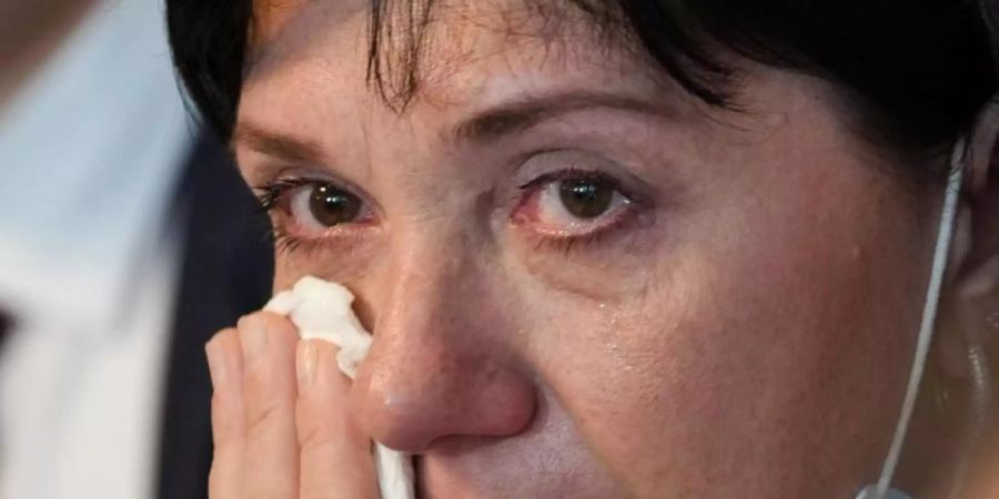 Kann Merkel helfen? Natalia Protassewitsch bangt um ihren inhaftierten Sohn Roman. Foto: Czarek Sokolowski/AP/dpa