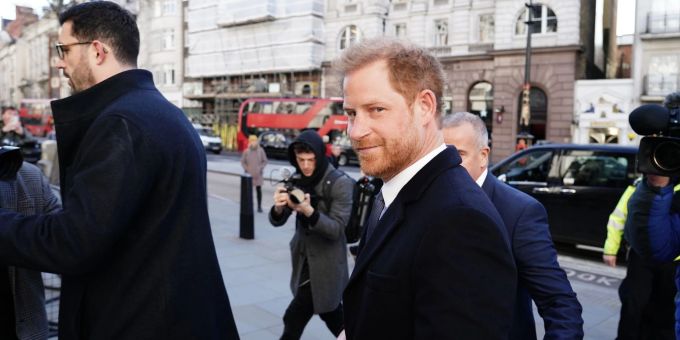 Prinz Harry vor der Anhörung vor dem Royal Courts Of Justice in London. Prinz Harry