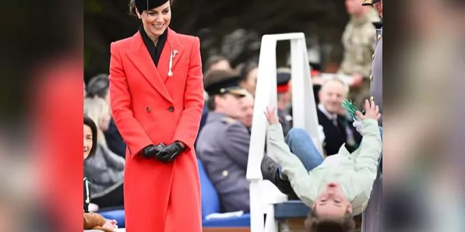 Bei Parade in Windsor - Rückwärtssalto für Prinzessin Kate