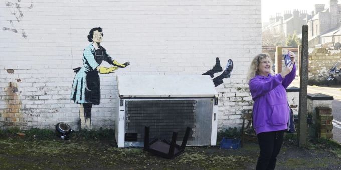 Das neue Banksy-Werk in England. banksy
