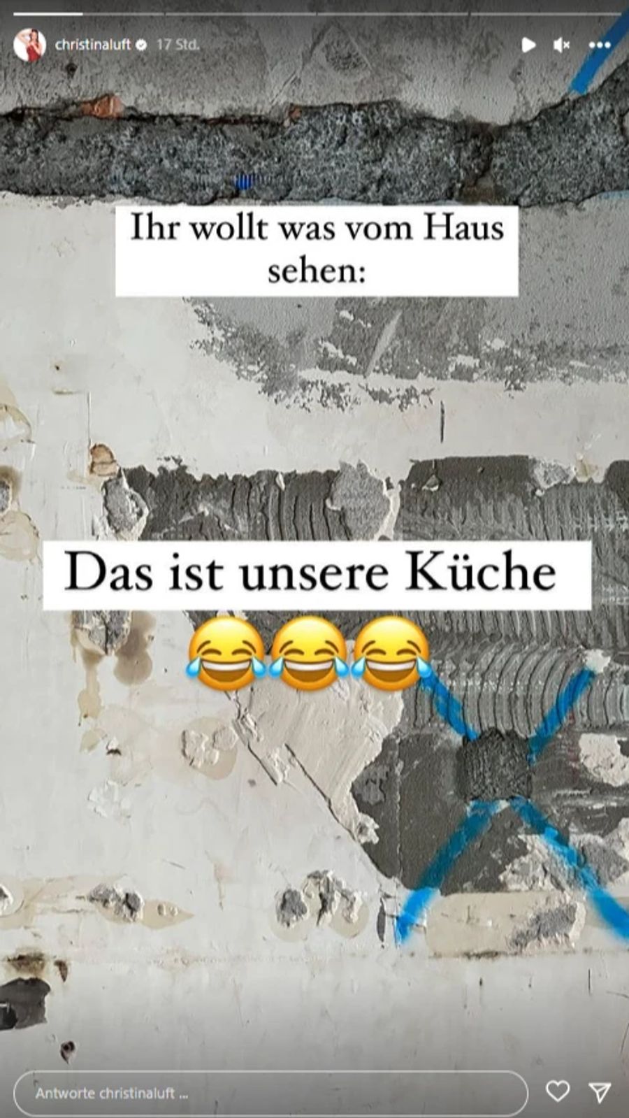 Das Haus von Christina Luft und Luca Hänni ist praktisch noch ein Rohbau.