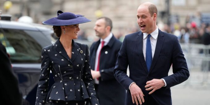 Prinz William und Prinzessin Kate treffen zum jährlichen Gottesdienst am Commonwealth Day in der Westminster Abbey ein. kate william