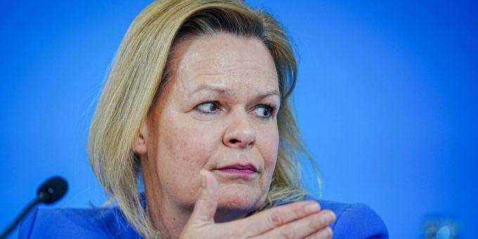Die deutsche Innenministerin Nancy Faeser. Nancy Faeser