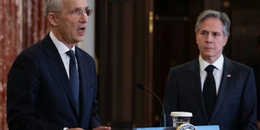 Nato-Generalsekretär Stoltenberg (l.) mit US-Aussenminister Blinken