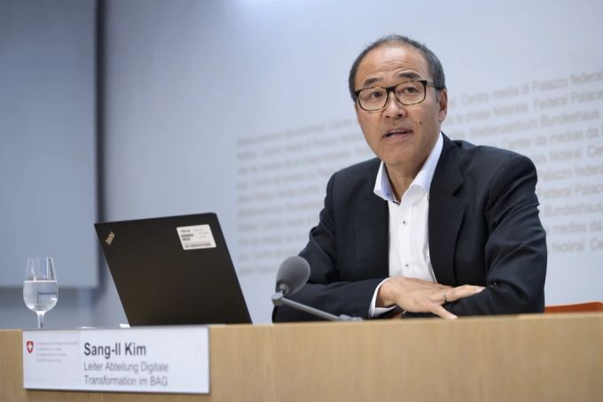 Sang-Il Kim, ehemaliger Leiter Abteilung Digitale Transformation, BAG, spricht während einer Medienkonferenz zur Situation des Coronavirus, am Mittwoch, 5. August 2020 in Bern. Coronavirus