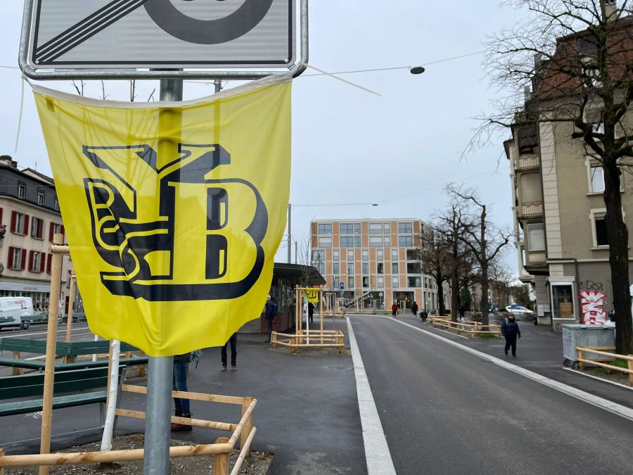 Fahnen wehen auch auf dem Berner Breitenrainplatz. Vor 125 Jahren wurde der Club von Studenten gegründet.