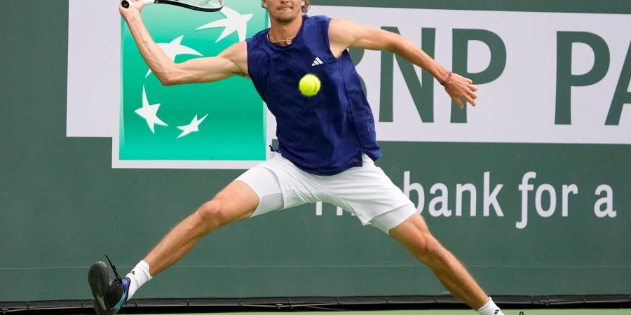 Für Alexander Zverev kam in Indian Wells im Achtelfinale das Aus.