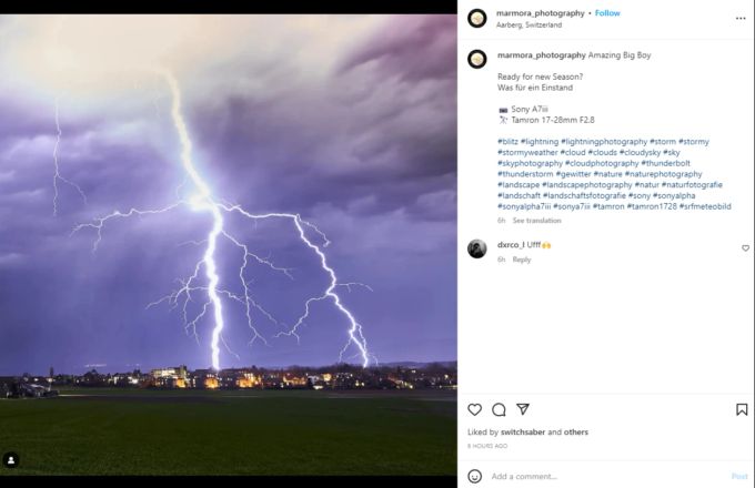 Sturmnach Unwetter Schweiz