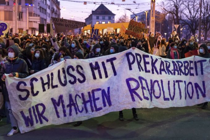 Internationaler Frauentag: So sah es während einer Kundgebung im Jahr 2021.aus. Internationaler Frauentag