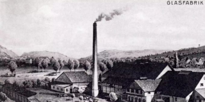 Die Glashütte Küssnacht im Jahr 1911.