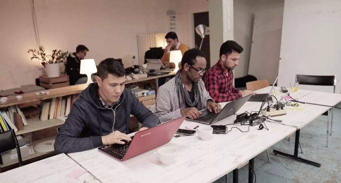 Teilnehmende im Bootcamp von Powercoders. Powercoders