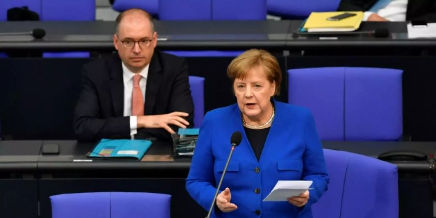 Merkel am Mittwoch im Bundestag