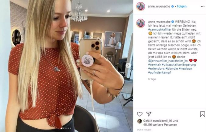 Laut Oliver Pocher hat sich Anne Wünsche Likes und Kommentare auf Instagram gekauft. Oliver Pocher Anne Wünsche