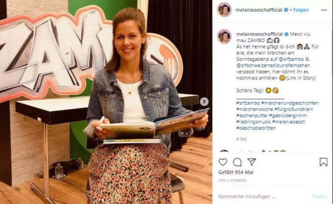 Melanie Oesch zu Besuch in der Kindersendung «Zambo». melanie