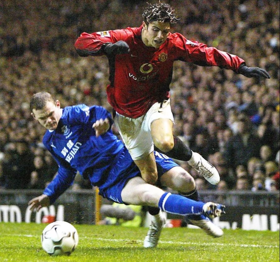 Mit den «Toffees» spielte er 2003 noch gegen Cristiano Ronaldo.