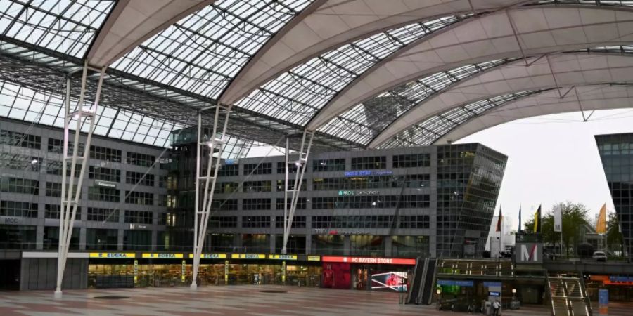 Leere am Münchner Flughafen Franz Josef Strauss