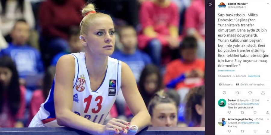 Milica Dabovic Basketball