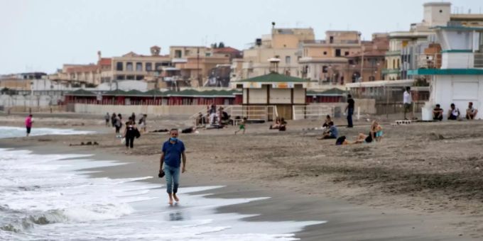 Strand in Ostia bei Rom Strand in Ostia bei Rom