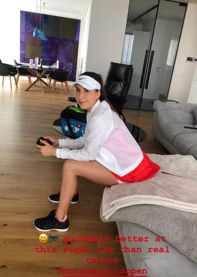 Dieses Bild veröffentlicht Belinda Bencic nach ihrem Auftaktsieg auf Instagram. Belinda Bencic