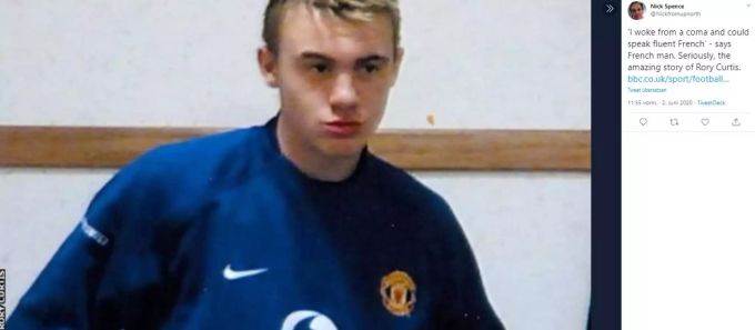 Rory Curtis war vor seinem Autounfall im Jahr 2012 ein vielversprechendes Manchester-United-Talent. Rory Curtis