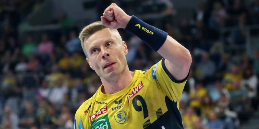 Beendet seine aktive Handballer-Laufbahn: Gudjon Valur Sigurdsson. Foto: Michael Deines/dpa