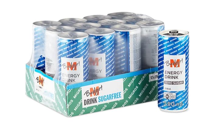 Statt dem Ranking B erhält der Energydrink Zero von M-Budget ein C. Energydrink M-Budget