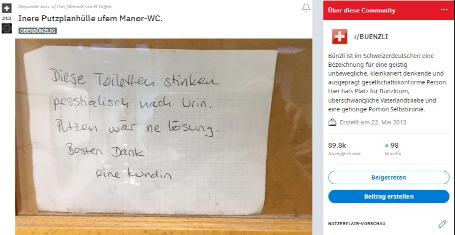 Ein Reddit-Nutzer knipste ein Foto davon und postete es auf Reddit, wo der Post viral ging.