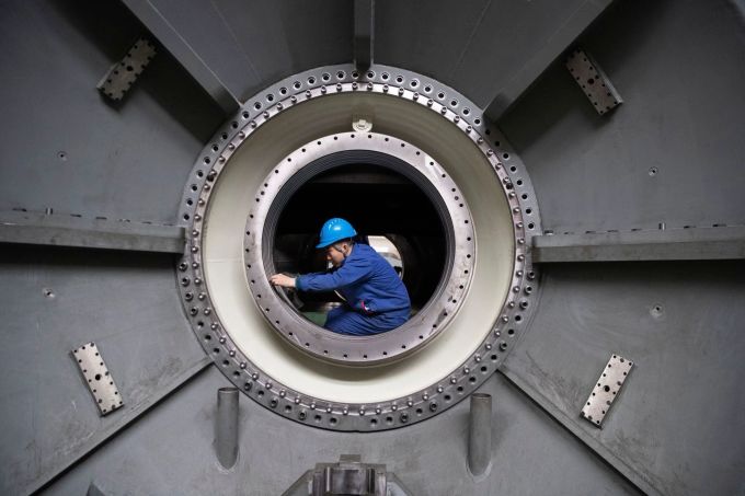 Industrieproduktion in China. (Symbolbild) Zhang Tao/Xinhua/AP/dpa Industrie-Produktion