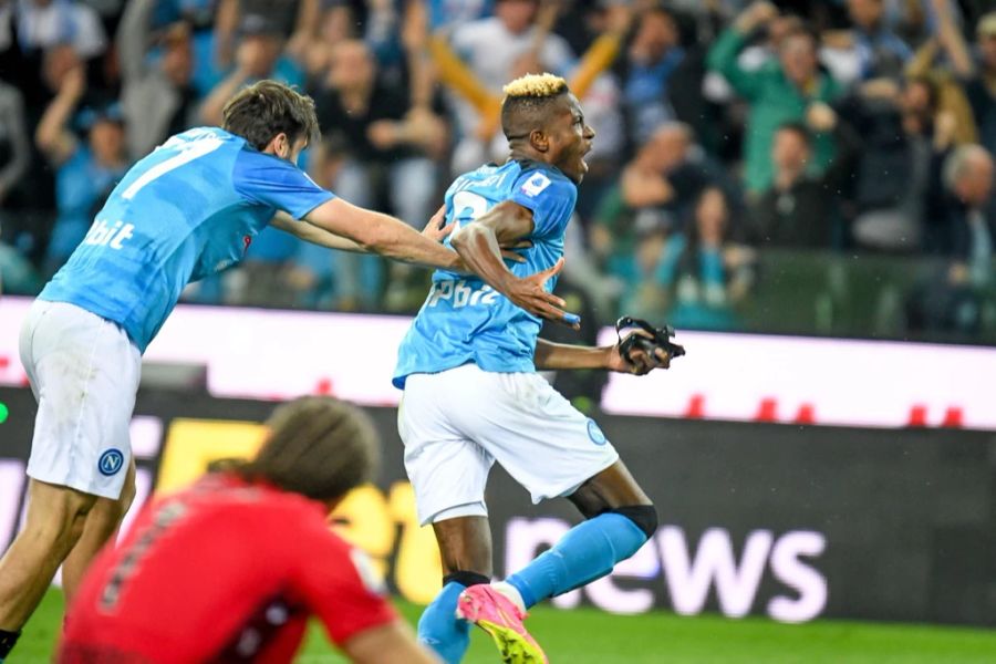 Victor Osimhen schiesst gegen Udinese den Ausgleich und Napoli damit zum Titel.