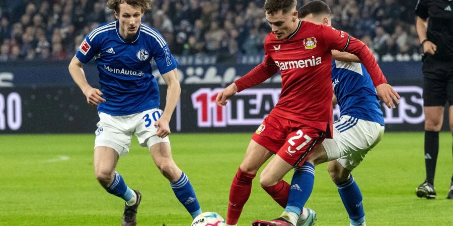 Florian Wirtz traf beim Bayer-Sieg auf Schalke.
