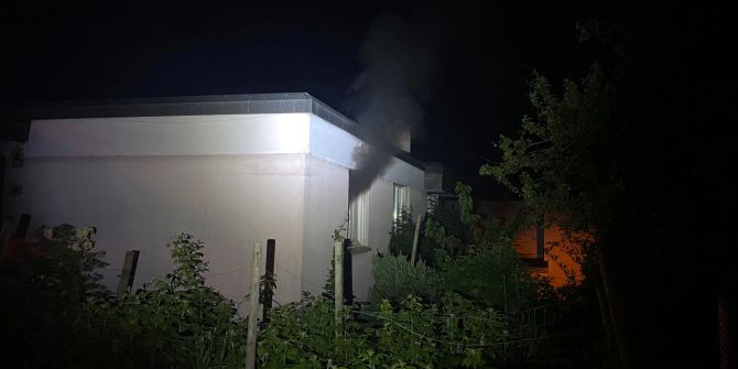 Einfamilienhaus in Brand