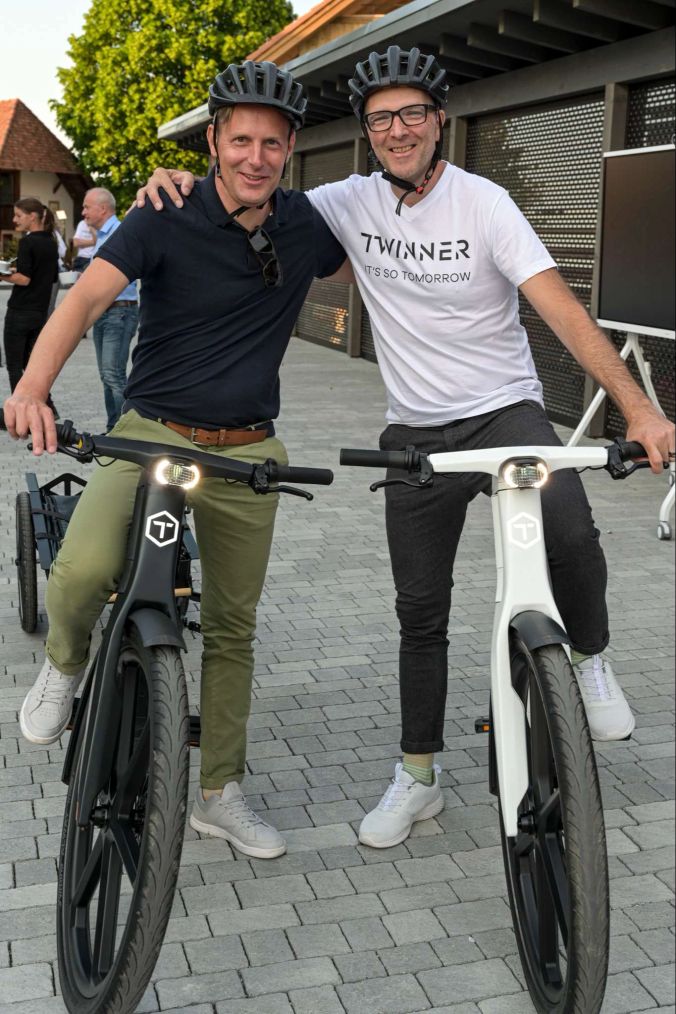 Mike Beyeler (BSB+Partner und Markus Eggimann ((Leiter Twinner Entwicklungsabteilung).
