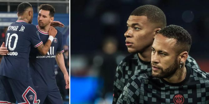 Neymar Mbappé Messi PSG