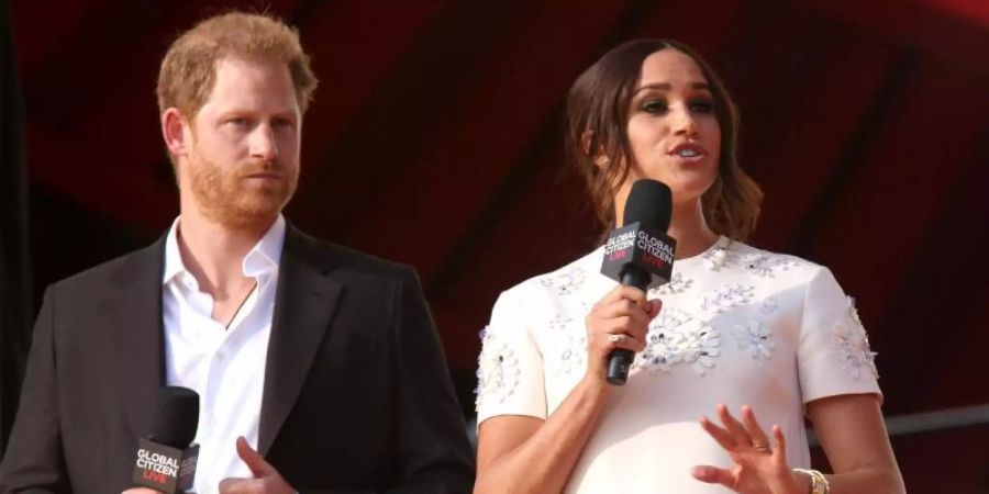 Prinz Harry und Herzogin Meghan beim Global Citizen Live-Konzert im Central Park. Foto: Sonia Moskowitz Gordon/ZUMA Press Wire/dpa