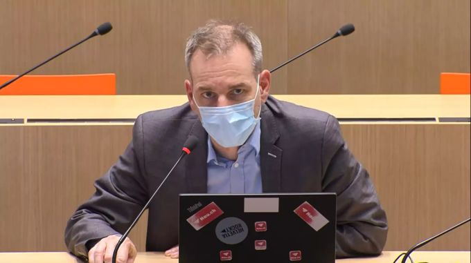 Nau.ch-Journalist Matthias Bärlocher bei der Pressekonferenz zur aktuellen Corona-Lage am 21. September 2021. Coronavirus