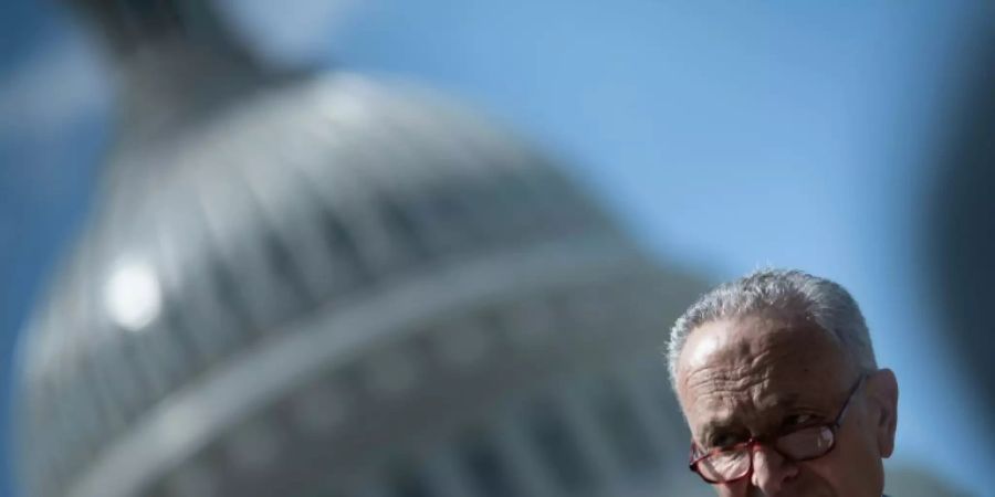 Demokratischer Mehrheitsführer Schumer vor US-Kapitol