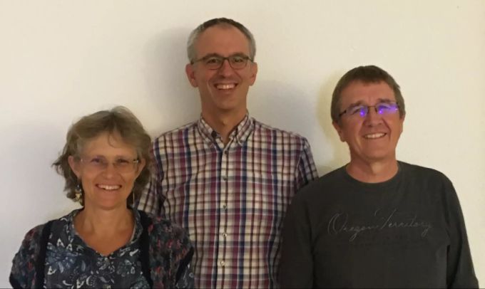Elisabeth Eugster (v.l.), Daniel Tapernoux und Stefanus Bertsch aus dem Vorstand der SP Speicher/Trogen. SP Speicher/Trogen