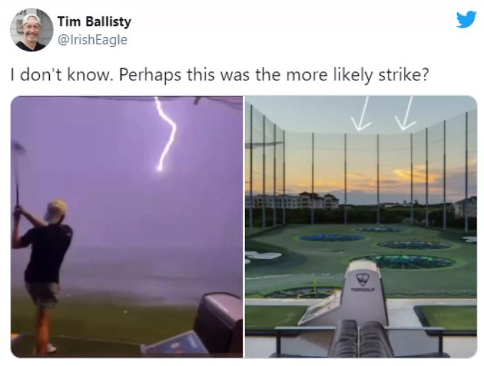 Trifft der Blitz wirklich den Golfball? golfball blitz